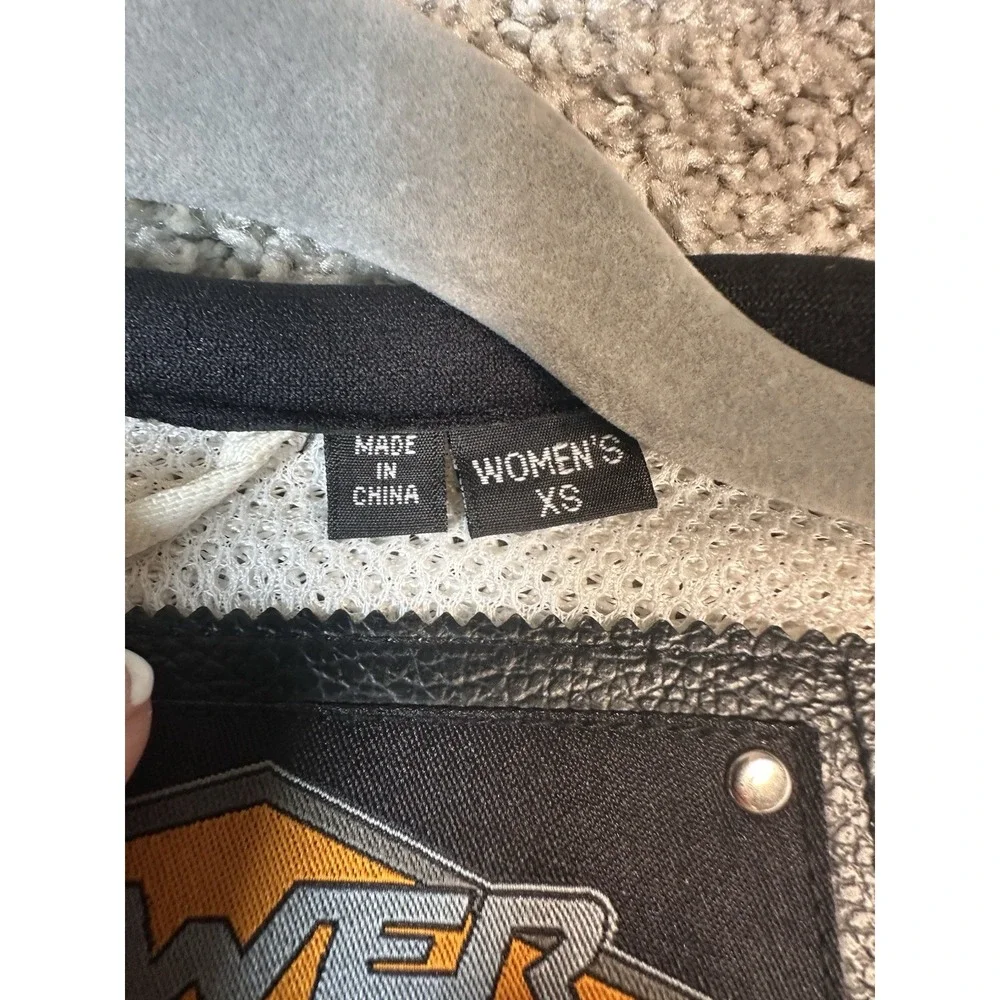Power Trip Women's XS Mesh Motorcycle Jacket‎ Leopard Flames Street Riding
